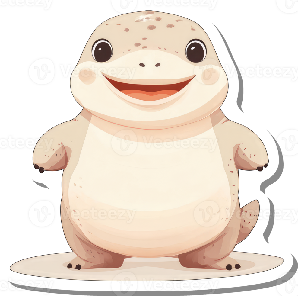 Adorable Happy Spotted Creature Cartoon Illustration png