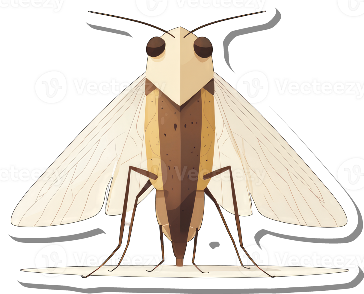 A Detailed Illustration Of A Brown And Beige Insect png