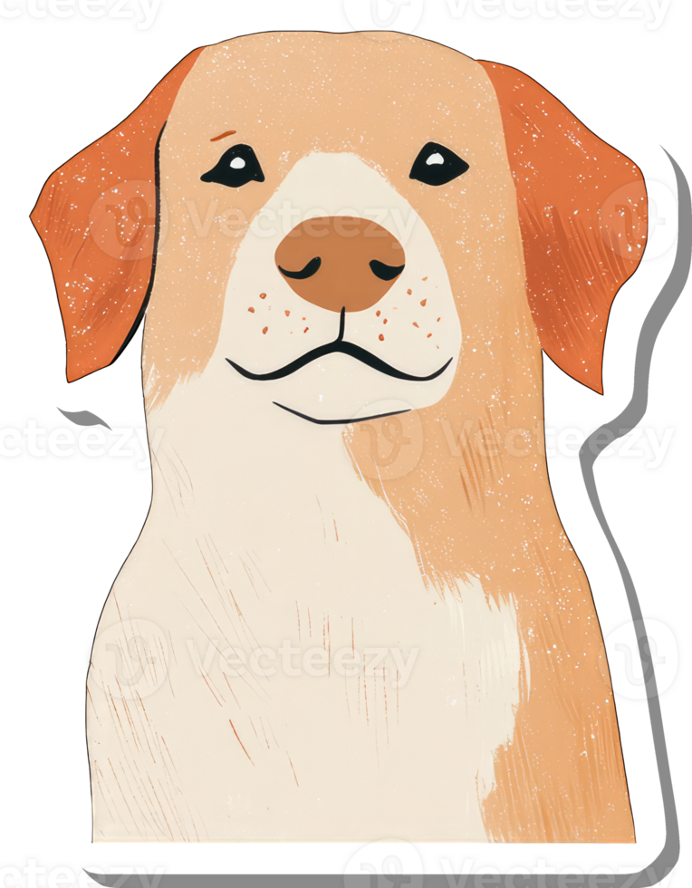 A Gentle Golden Retriever Dog Portrait png