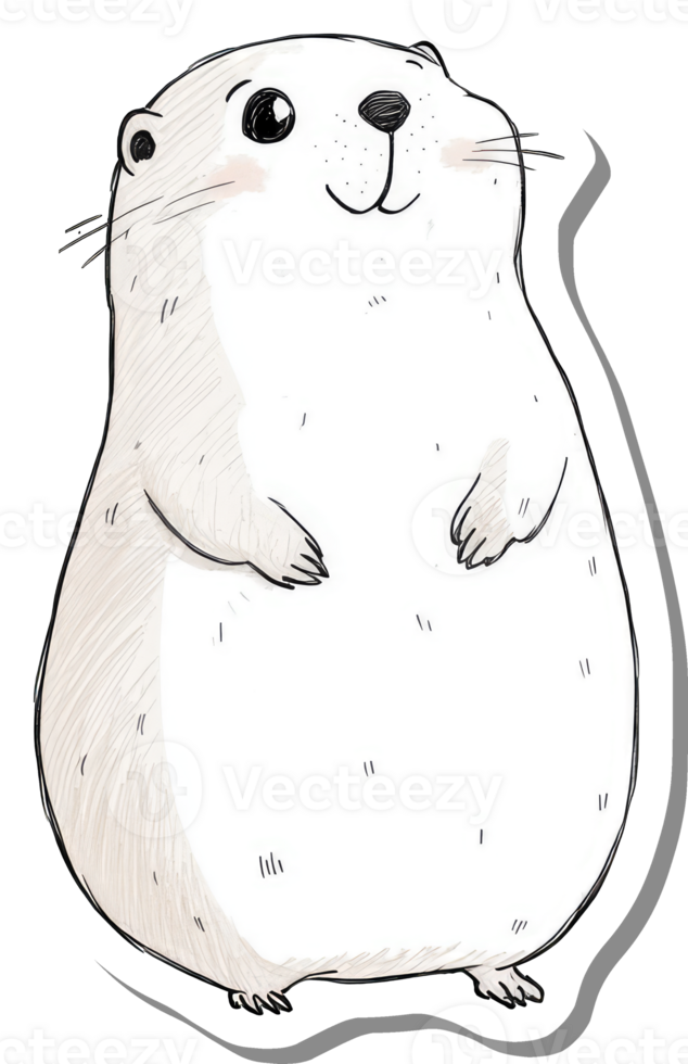 A Happy Chubby Marmot Stands Smiling png