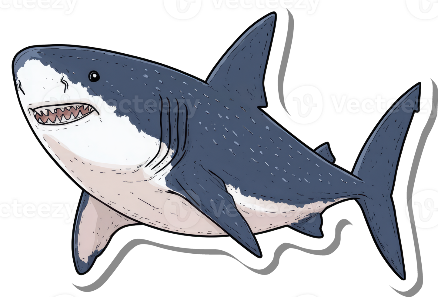 Great White Shark Aquatic Predator Ocean Wildlife png