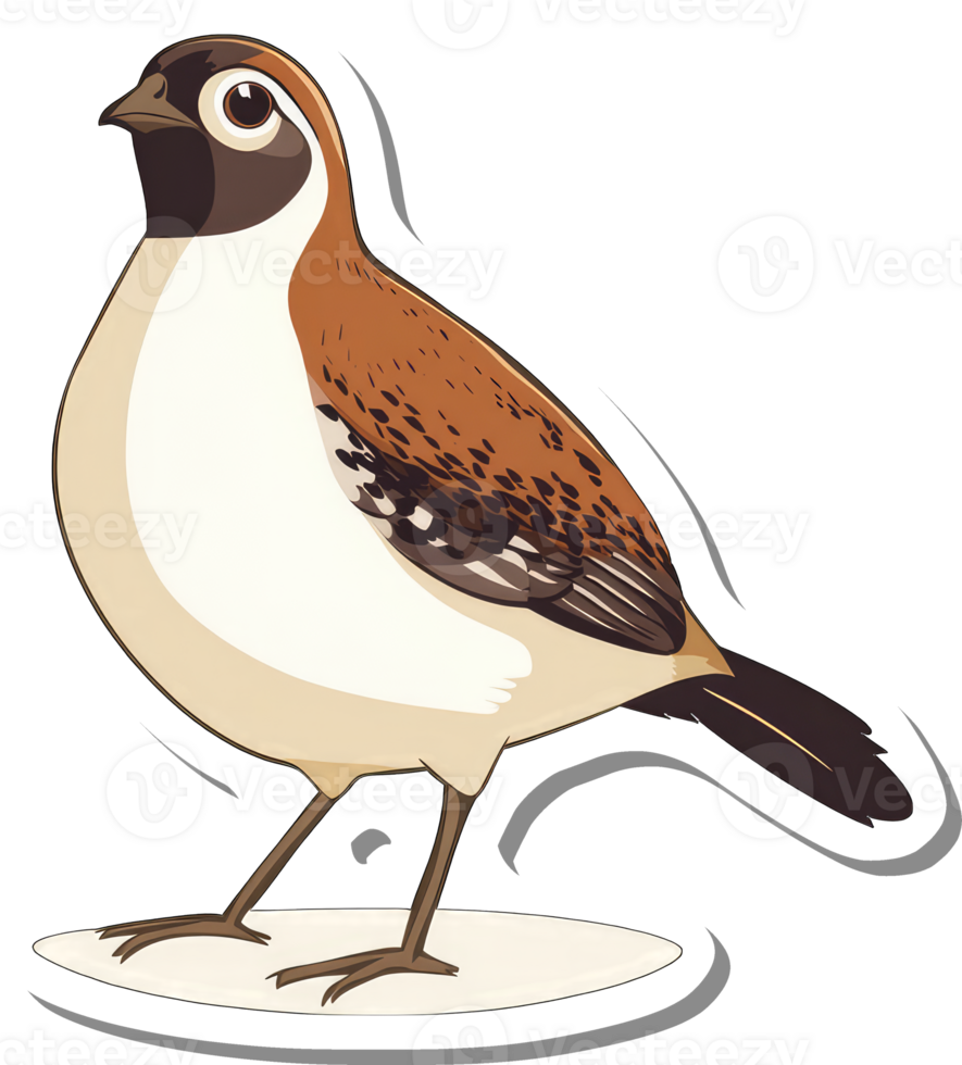A Colorful Illustration Of A Small Brown Bird png