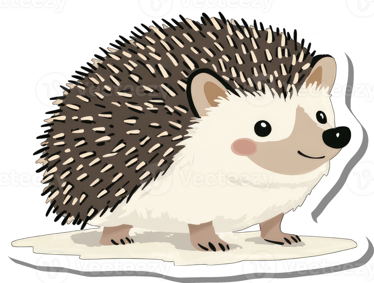 Adorable Hedgehog Illustration Featuring Spines And Soft Fur png