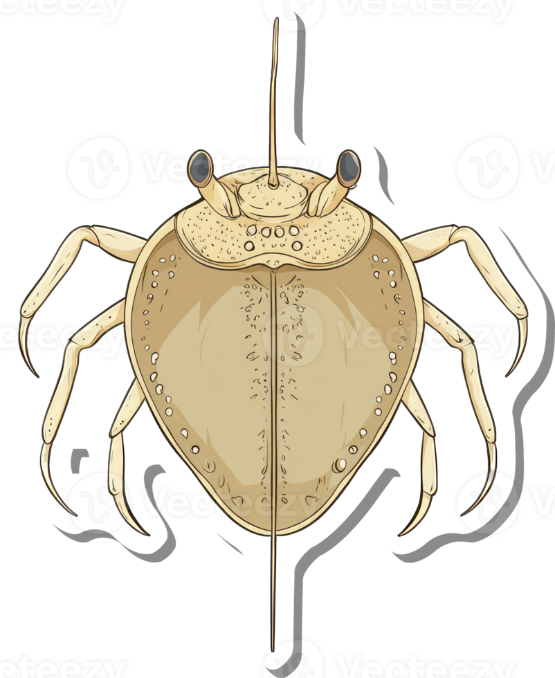 Detailed Illustration Of A Horseshoe Crab png