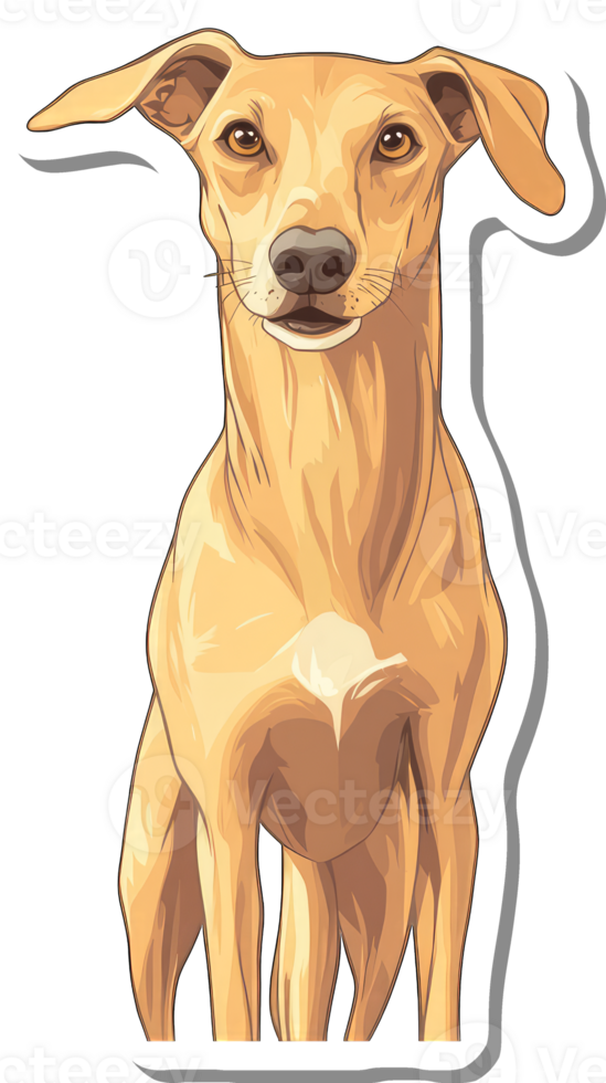 A Light Brown Dog Standing Calmly png