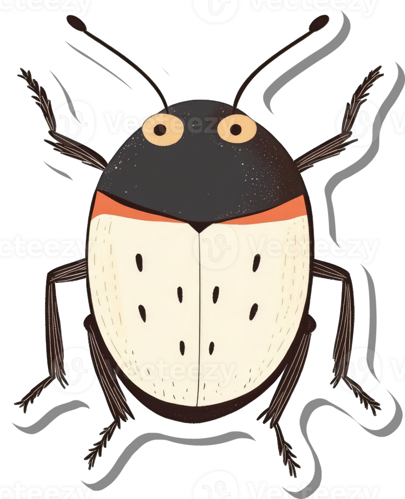 uma caprichoso ilustração do uma amigáveis desenho animado besouro png