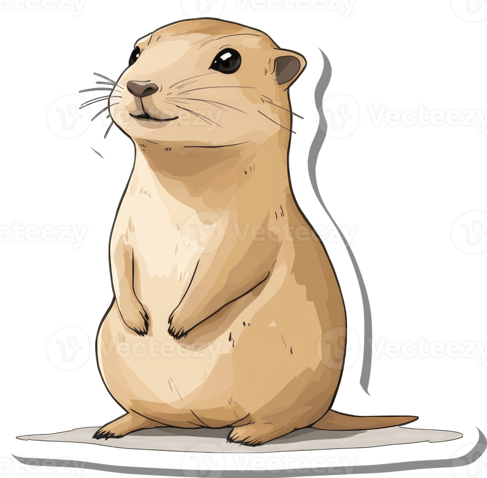 A Cute Prairie Dog Standing Tall and Proud png