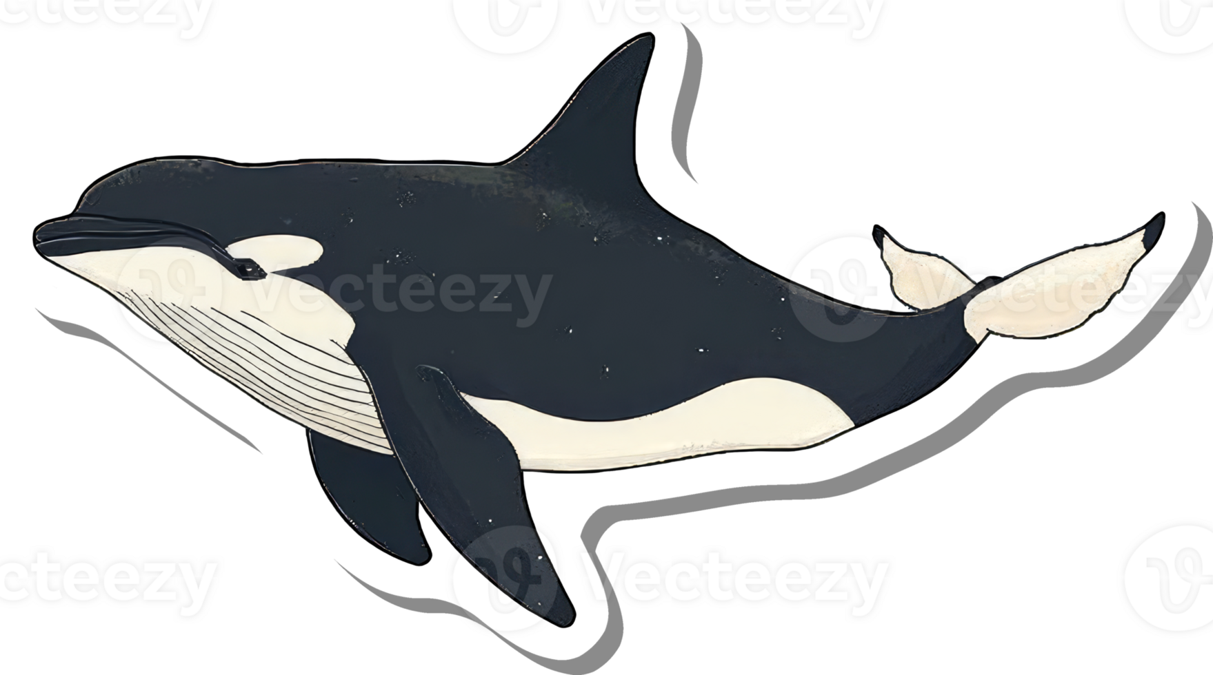 A stylized illustration of a false killer whale png