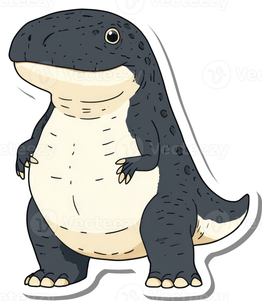 A Cartoon Illustration Of A Stout Prehistoric Creature png