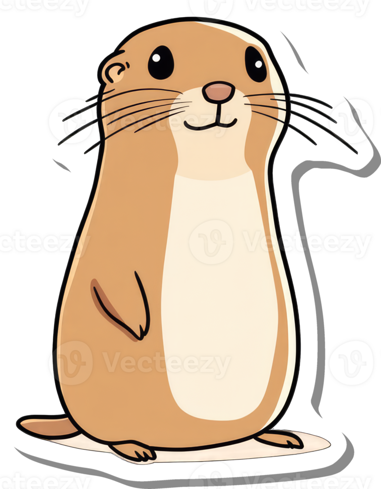 Adorable Cartoon Prairie Dog Standing Tall png