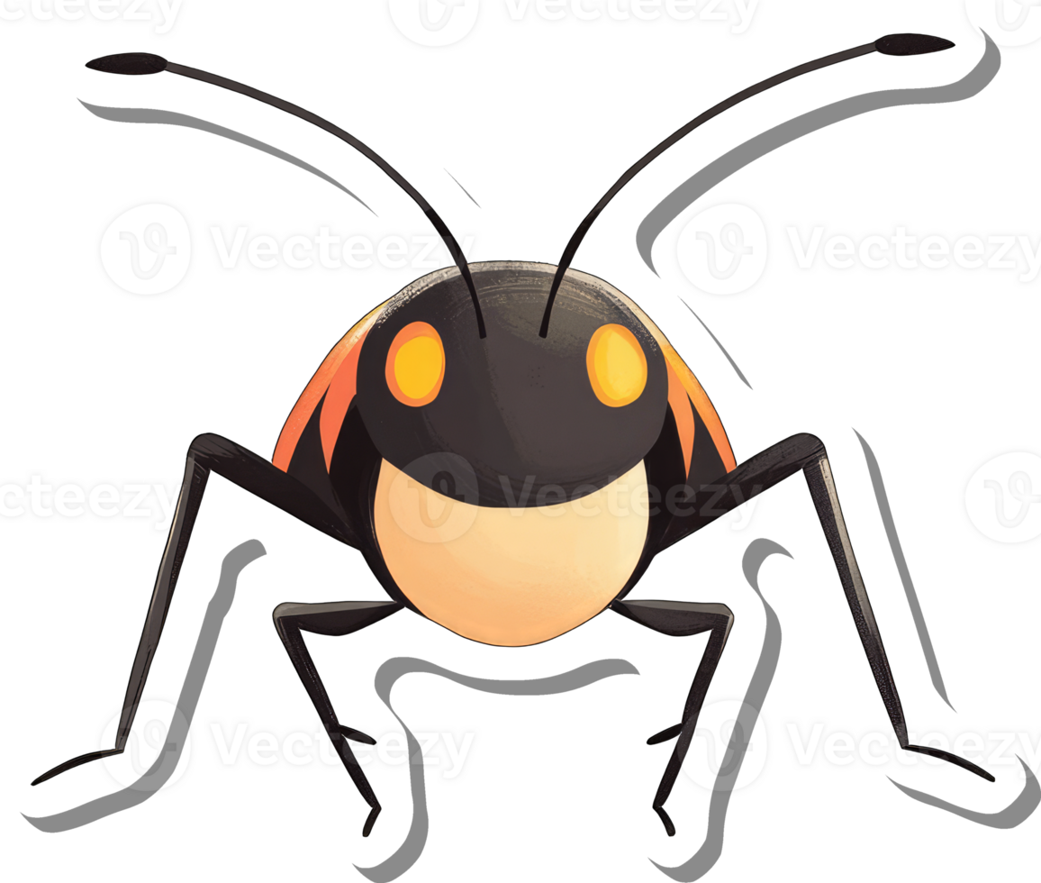 A stylized illustration of a unique insect creature png