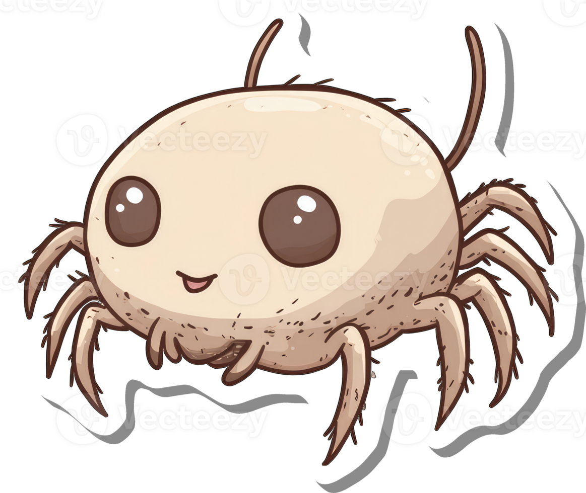 Adorable Cartoon Spider With Big Eyes And Happy Face png