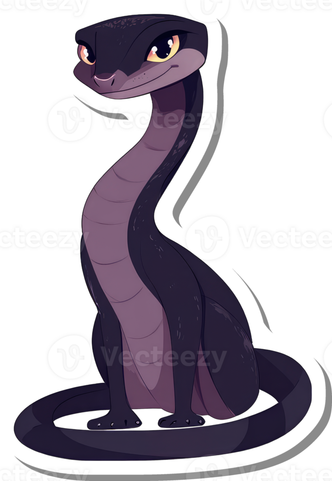 Anthropomorphic Snake Character Design Illustration png