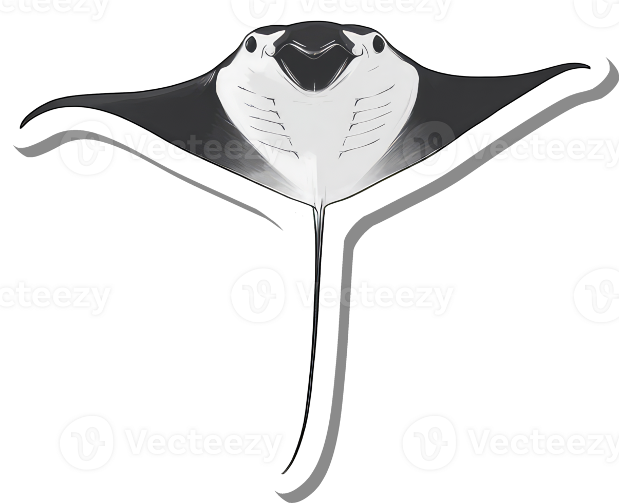 Majestic Manta Ray Ocean Creature Aquatic Life png