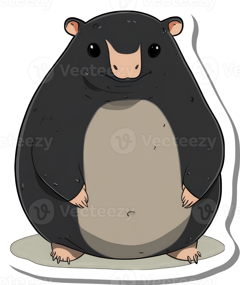 Adorable Cartoon Mole Character Illustration png