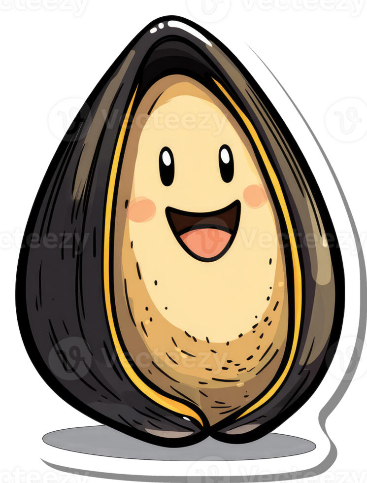 A Happy Cartoon Mussel Character Illustration png