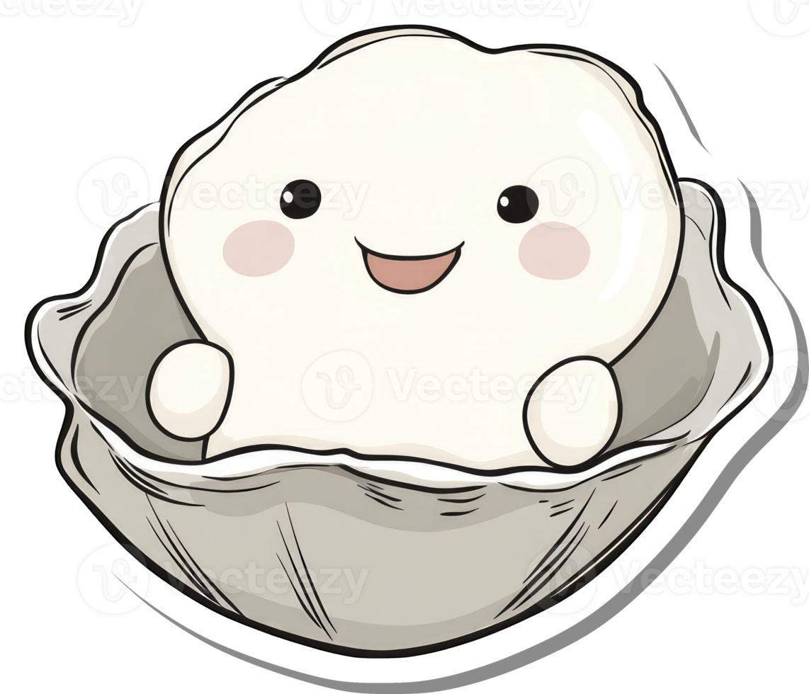 Happy Pearl Inside an Oyster Shell Cartoon png