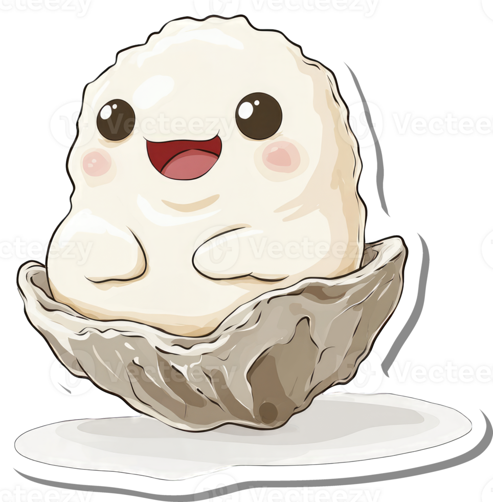 Happy Oyster Cartoon Character In Shell png