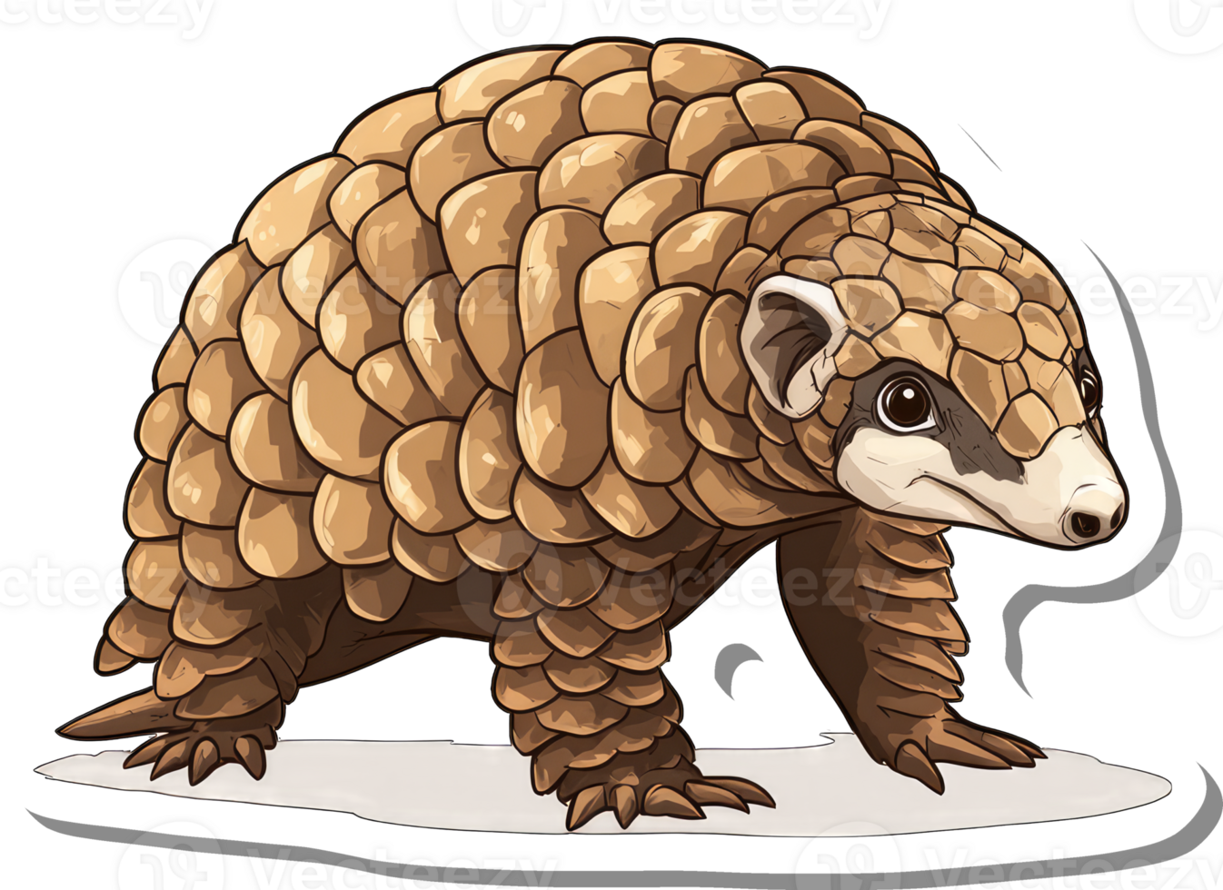 A Scaly Pangolin Illustration Shows A Unique Mammal png