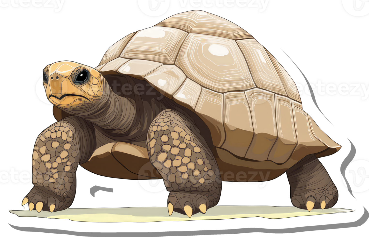A Detailed Illustration Of A Galapagos Tortoise png