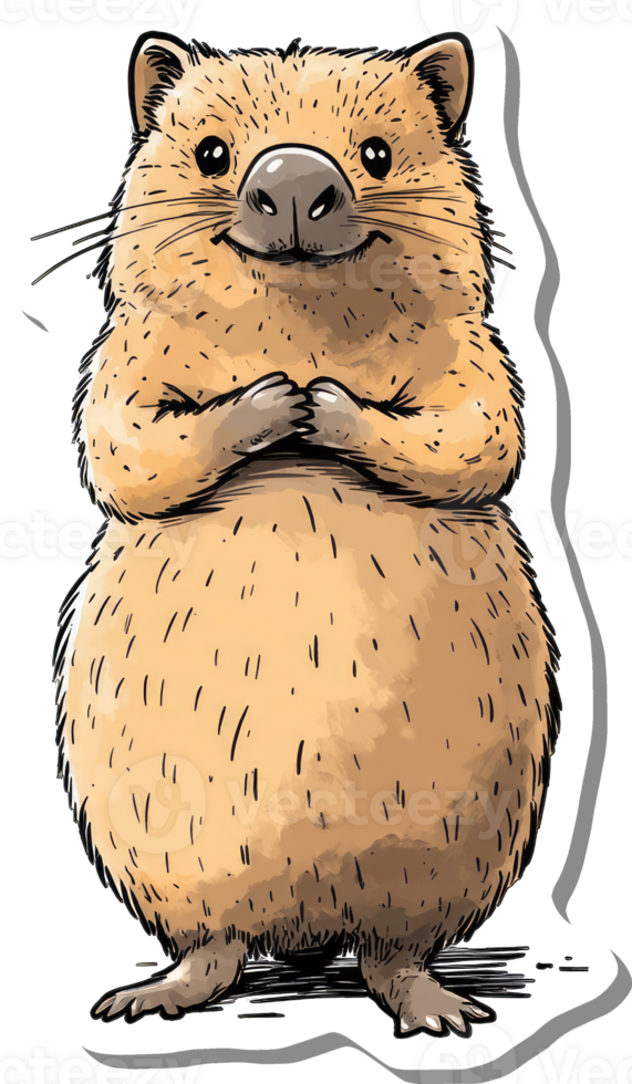 A Happy Quokka Posing For A Photograph png
