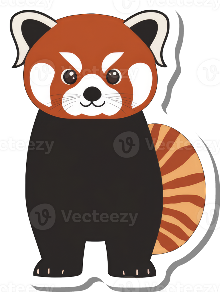 Adorable Red Panda Illustration Cartoon Animal png