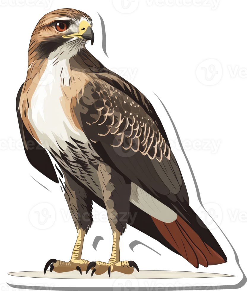 Red Tailed Hawk Bird Of Prey Majestic Animal png