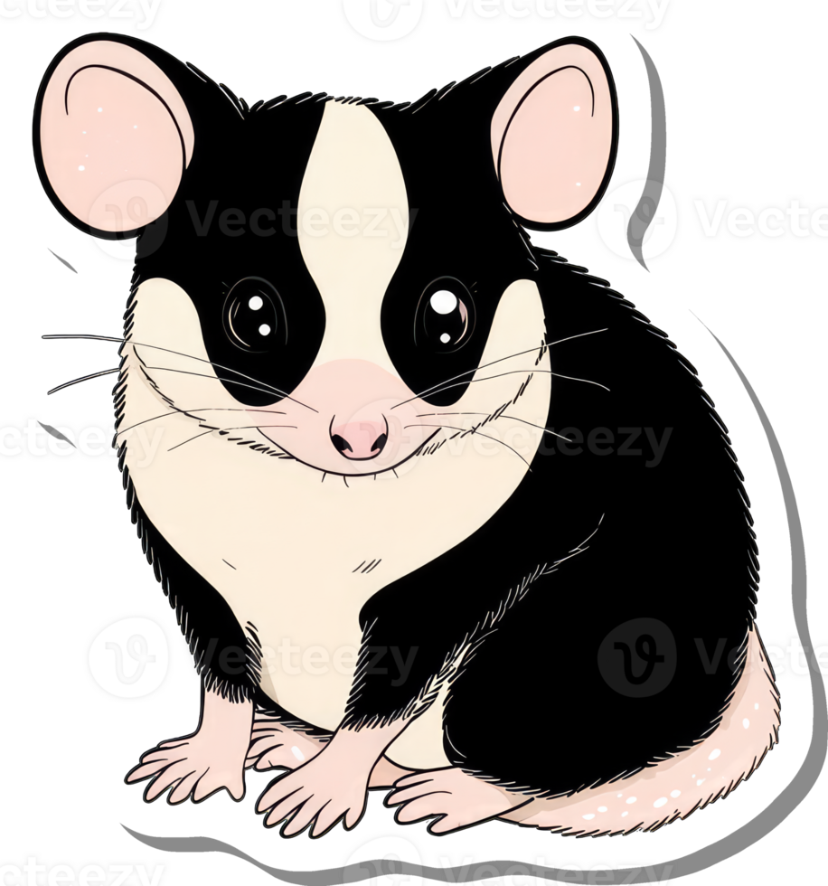 Adorable Sugar Glider Sitting Contentedly png