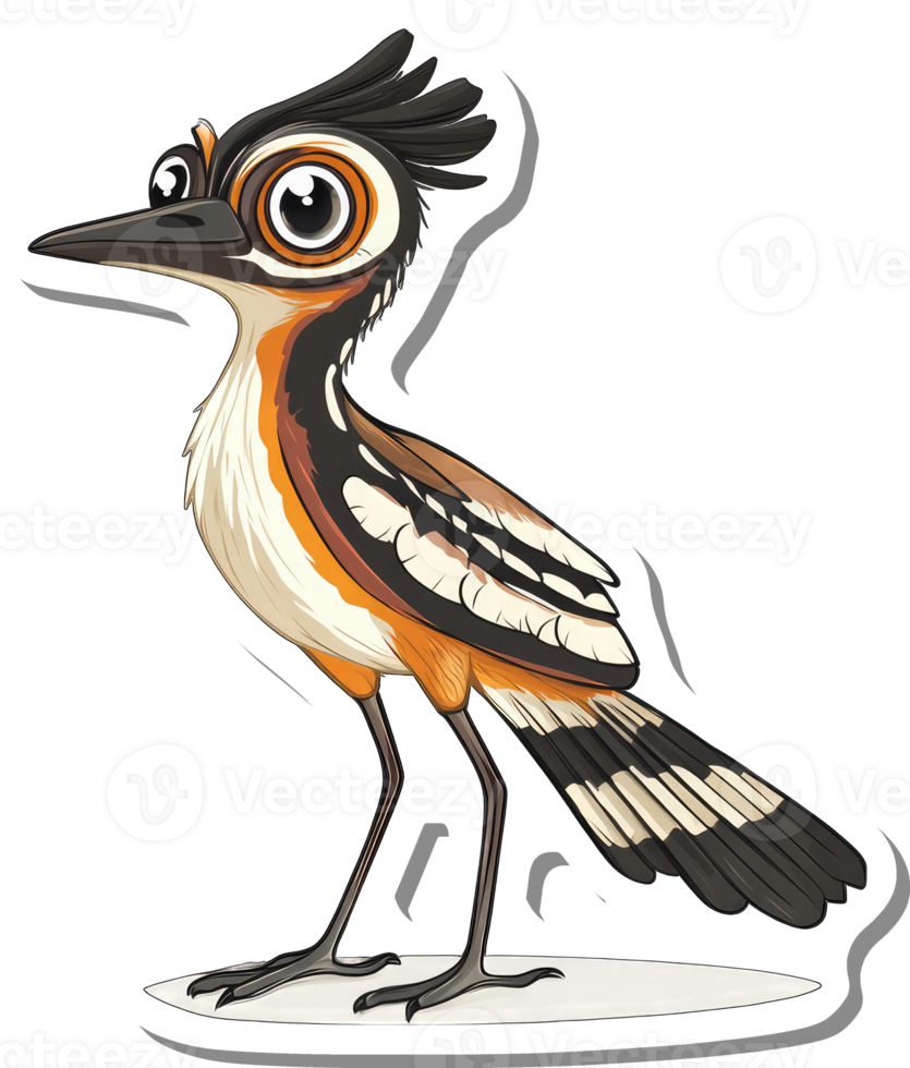 A Cartoon Illustration Of A Colorful Bird png