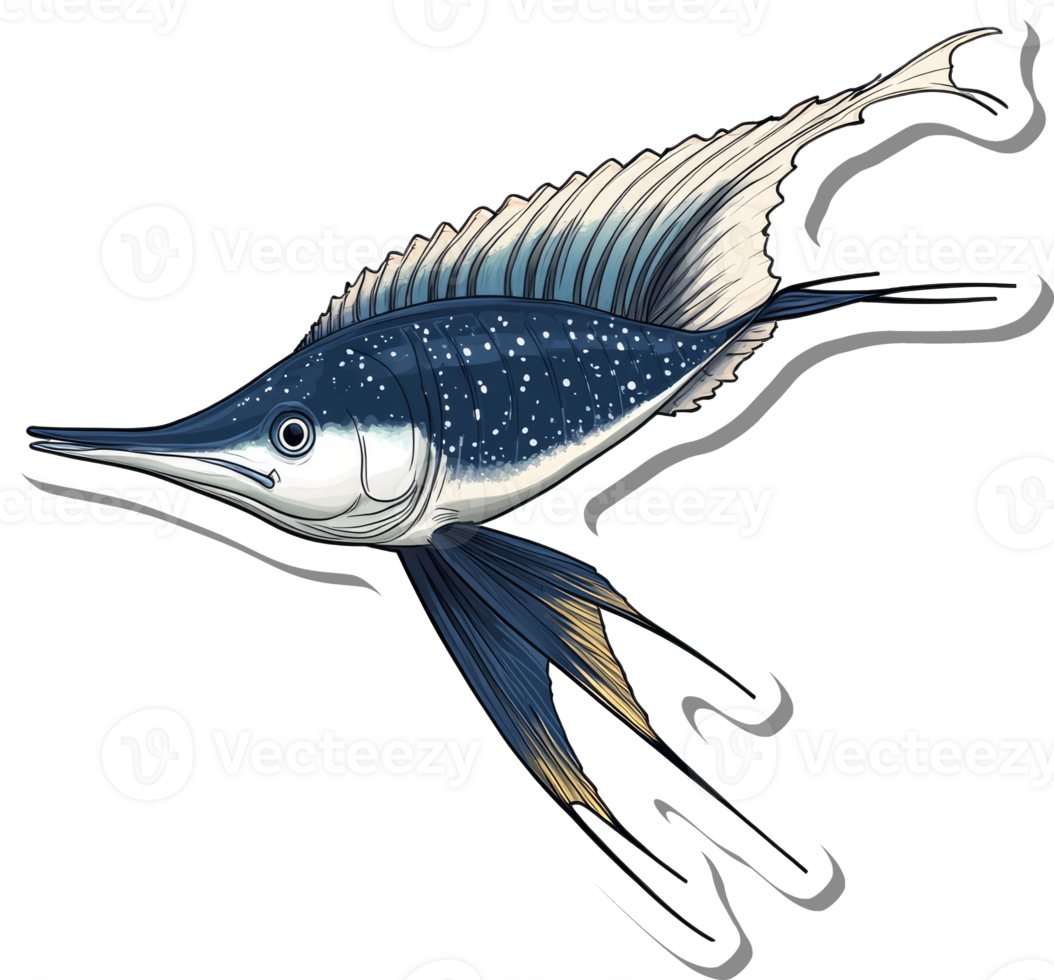 Artistic Illustration of a Unique Deep Sea Fish png