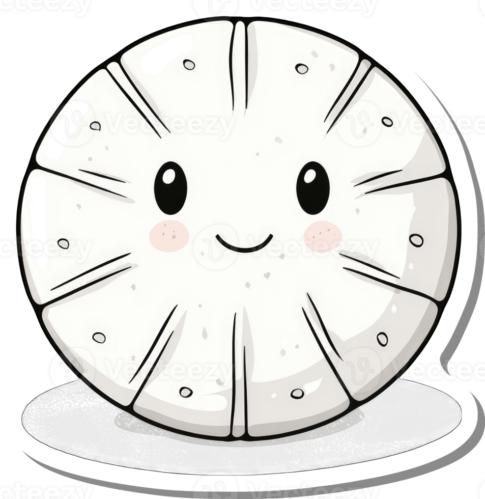 Adorable Cartoon Sand Dollar Smiles Cheerfully png