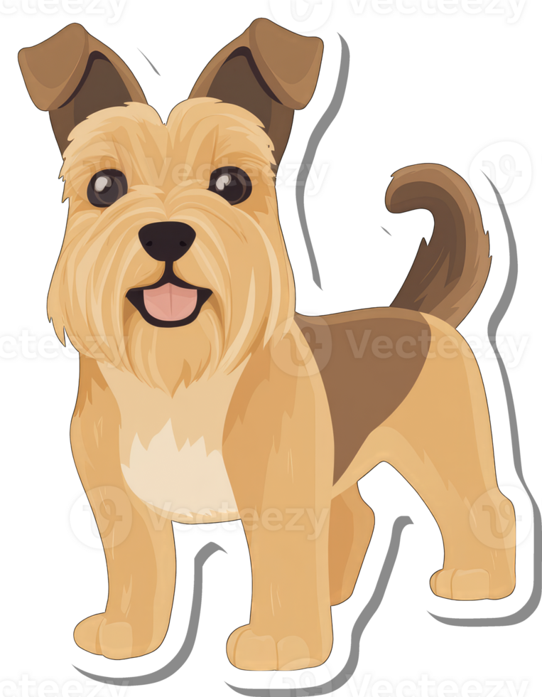 Adorable Yorkshire Terrier Puppy Standing Happily png