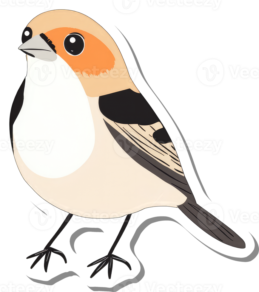 A Colorful Illustration of a Small Bird Species png