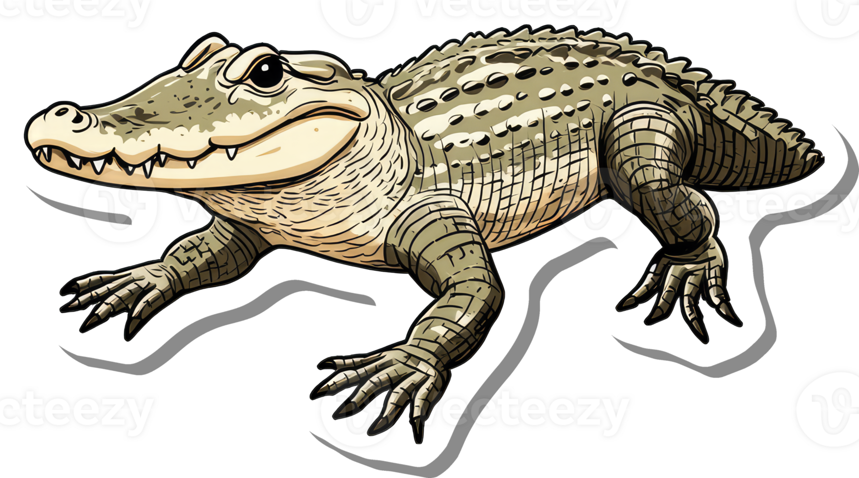 A Young Alligator Shows Its Sharp Teeth and Claws png