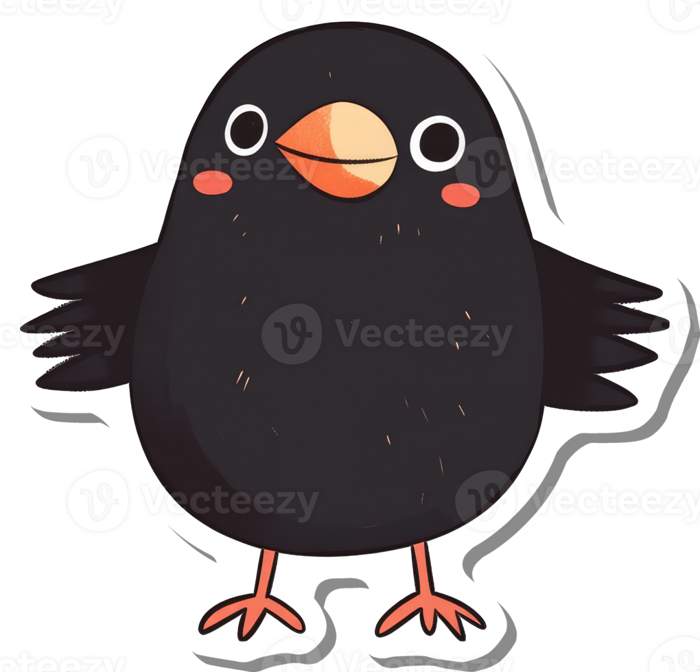 Adorable Cartoon Bird Happy Friendly Character png