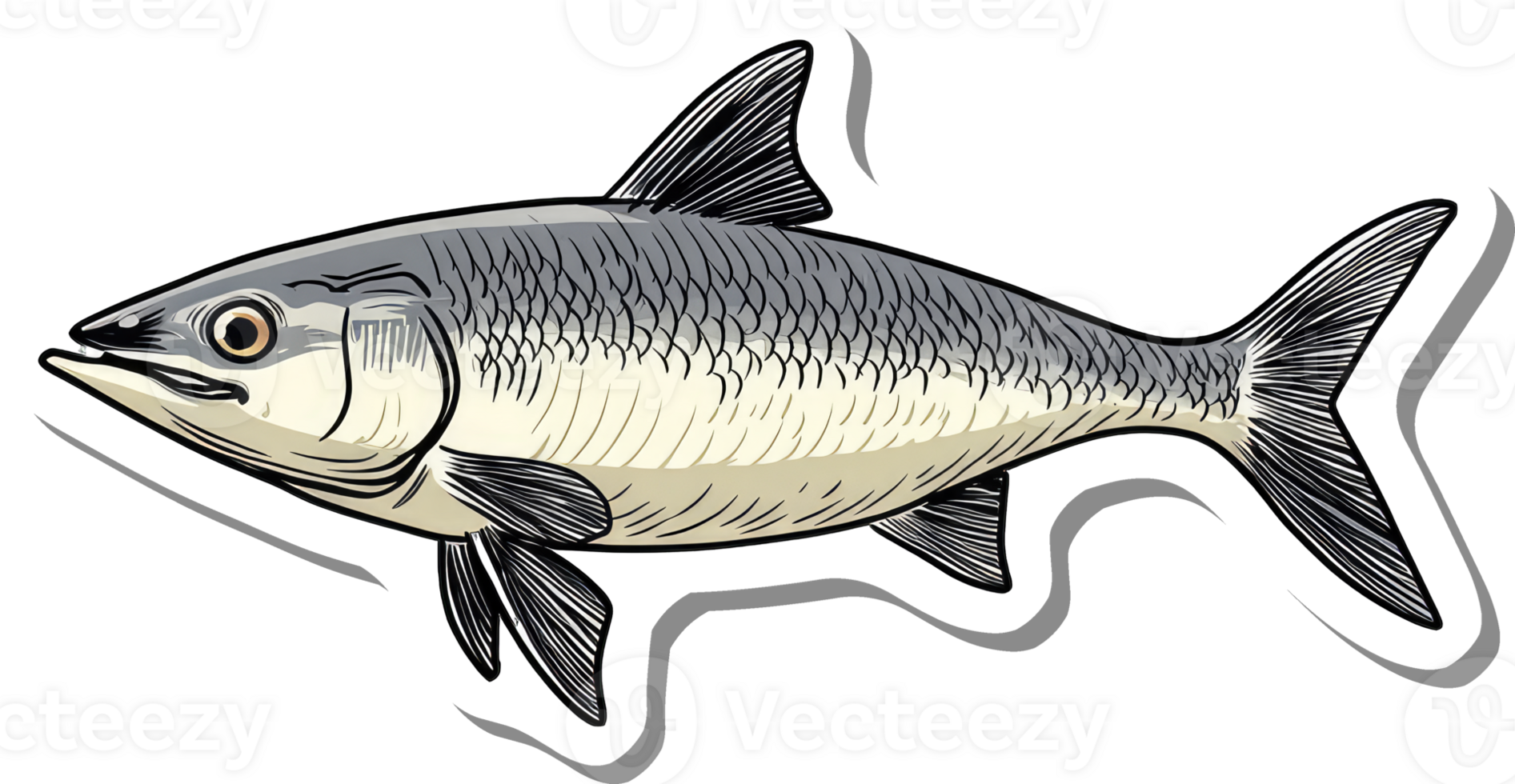 Detailed Illustration Of A Single Fish Species png
