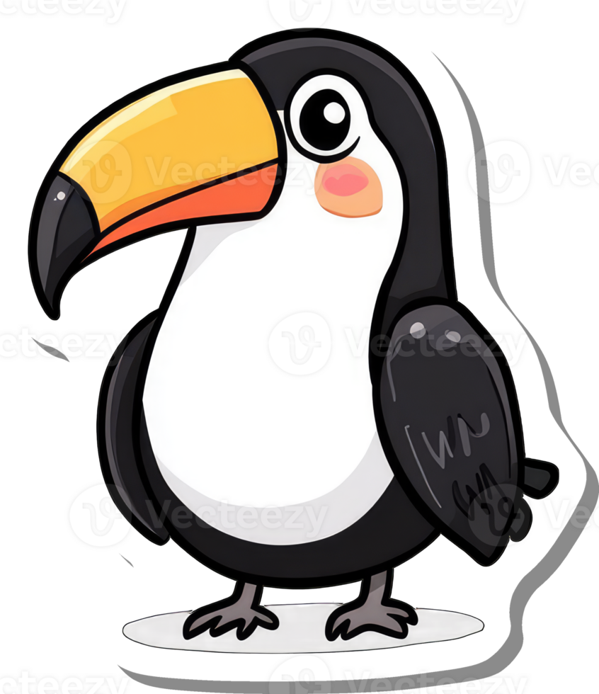 A Cartoon Toucan Bird With A Large Beak png