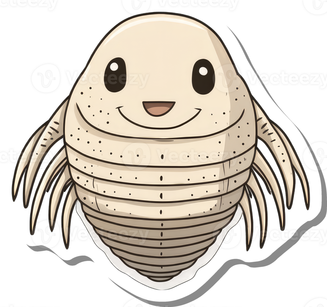 A Cartoon Trilobite Shows A Happy Face png