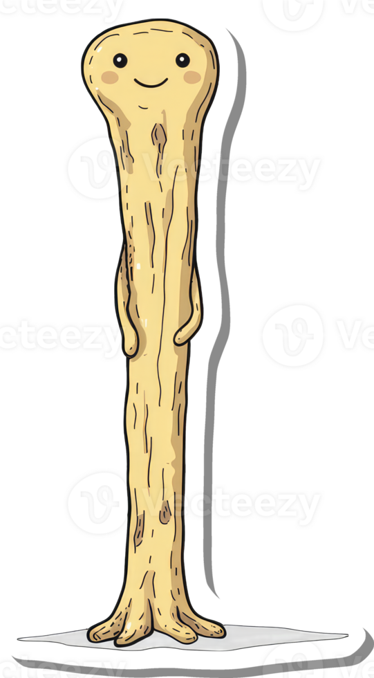 A Tall Smiling Treelike Creature Stands Happily png