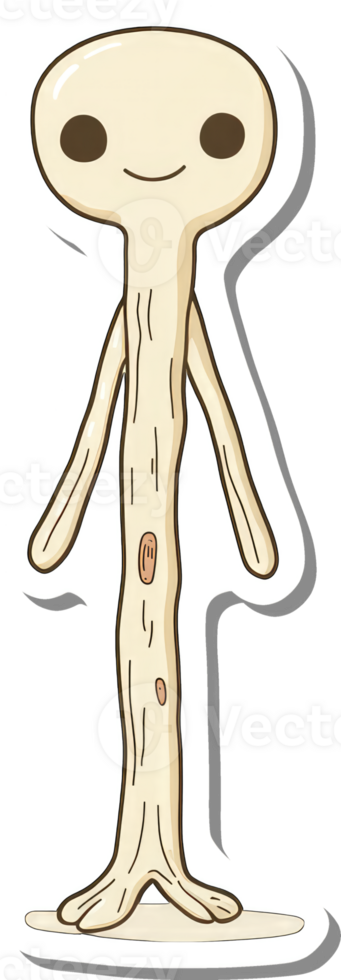 A whimsical tree like creature stands smiling png