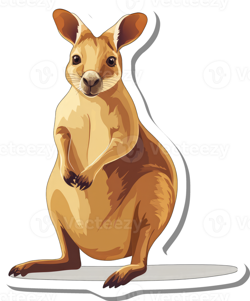 A Light Brown Kangaroo Sitting Calmly png