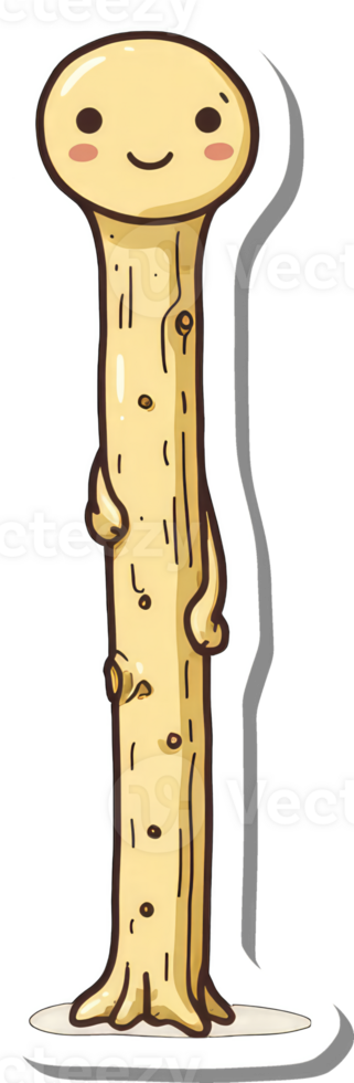 Happy Tree Stump Character Cartoon Illustration png