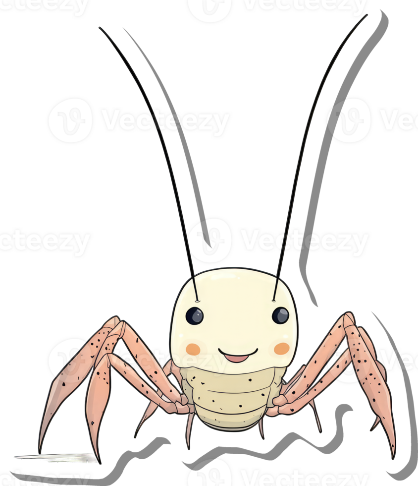 Adorable Cartoon Illustration Of A Smiling Crab png