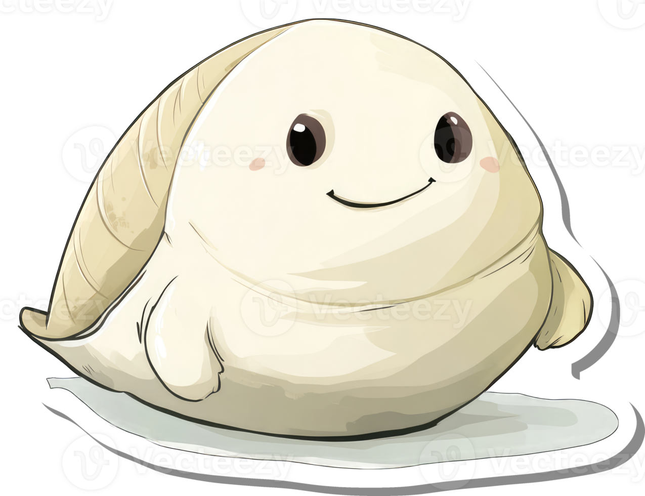 Adorable Cartoon Creature with a Shell Like Back png