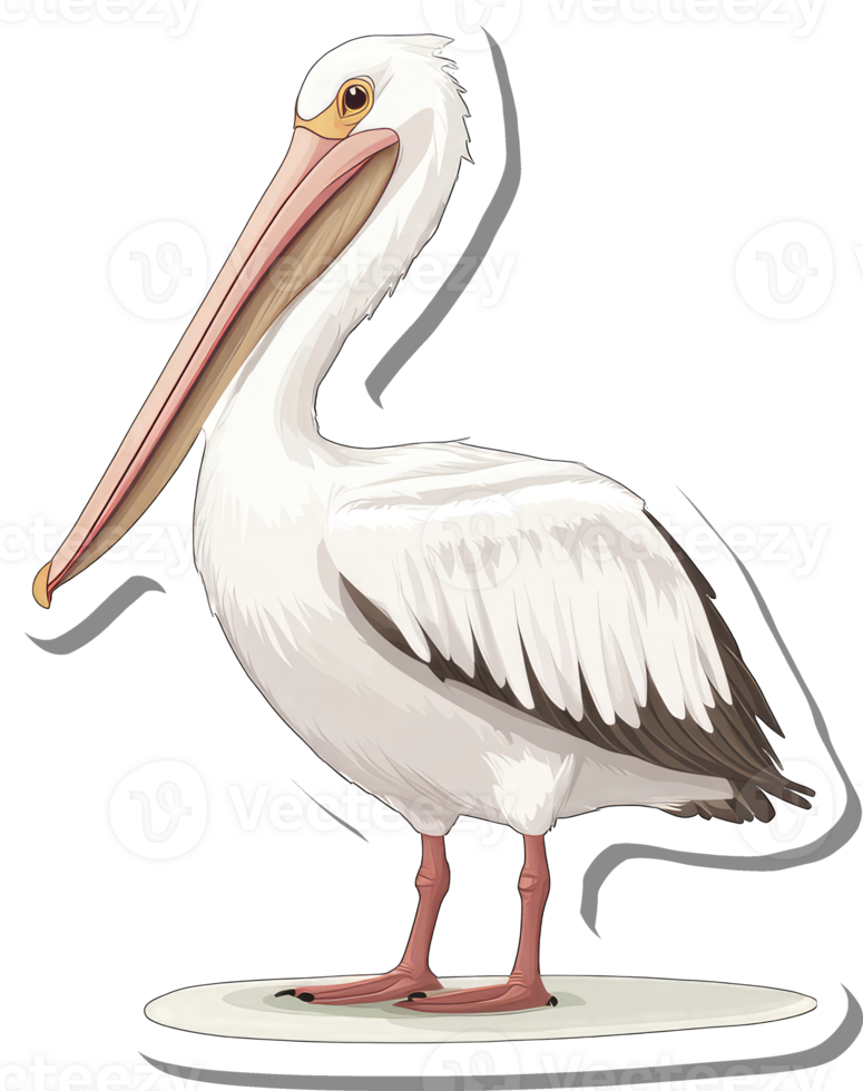 American White Pelican Bird Illustration Graphic png