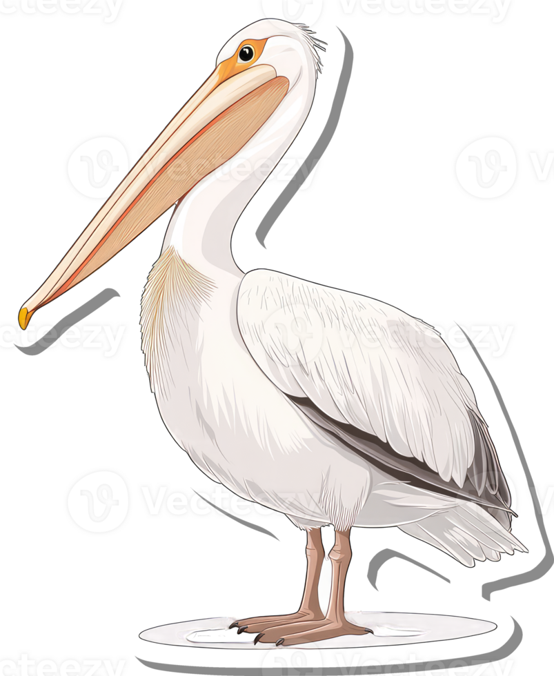 American White Pelican Bird Illustration png