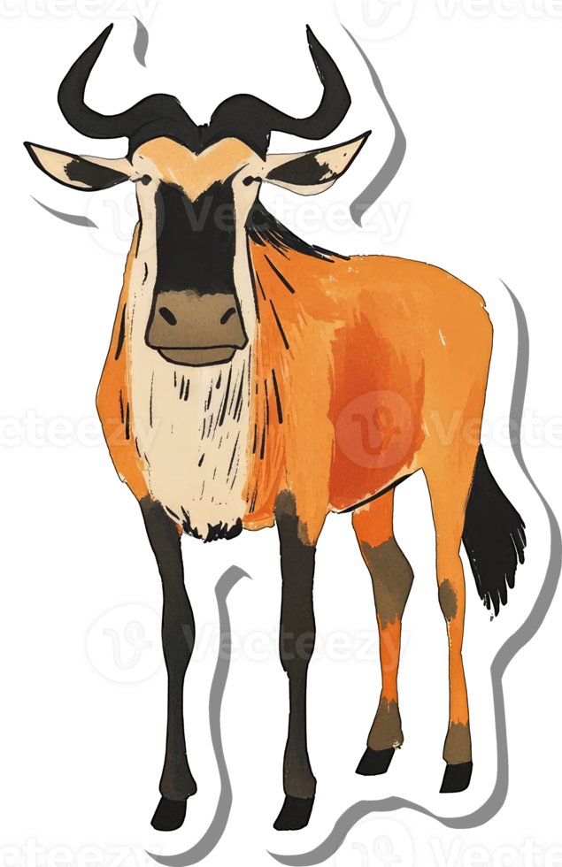 A stylized illustration of a sable antelope png