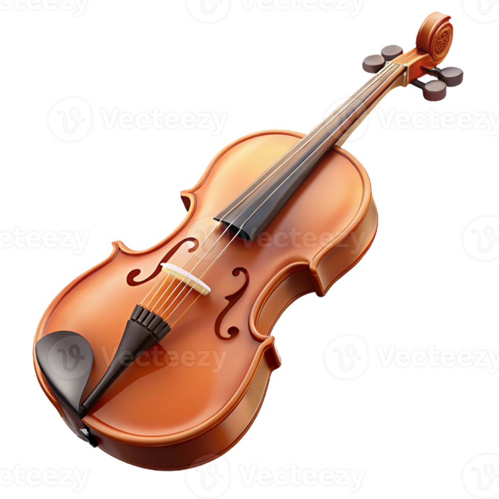 Violin Instrument Isometric Render png