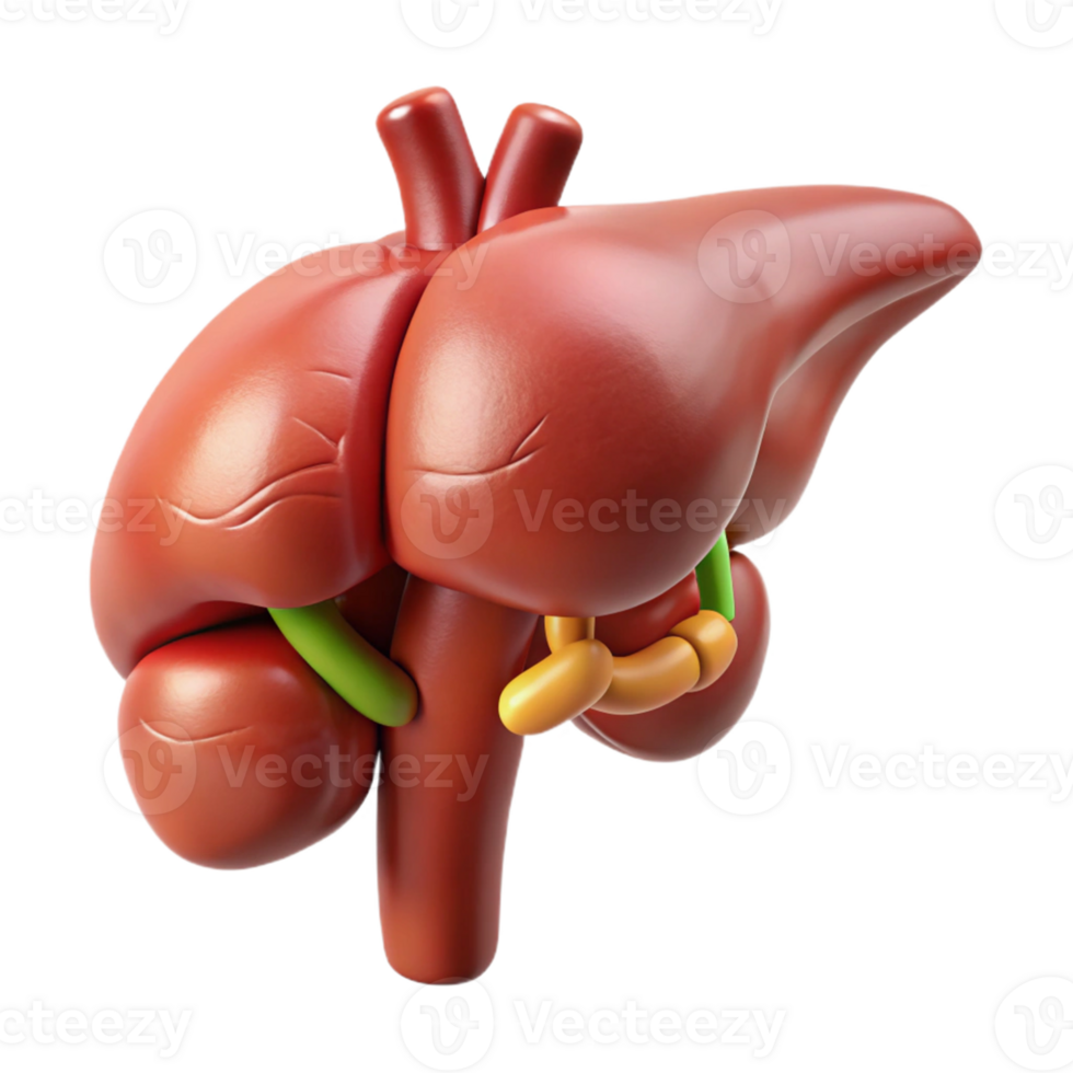 Isometric Liver Model Illustration png