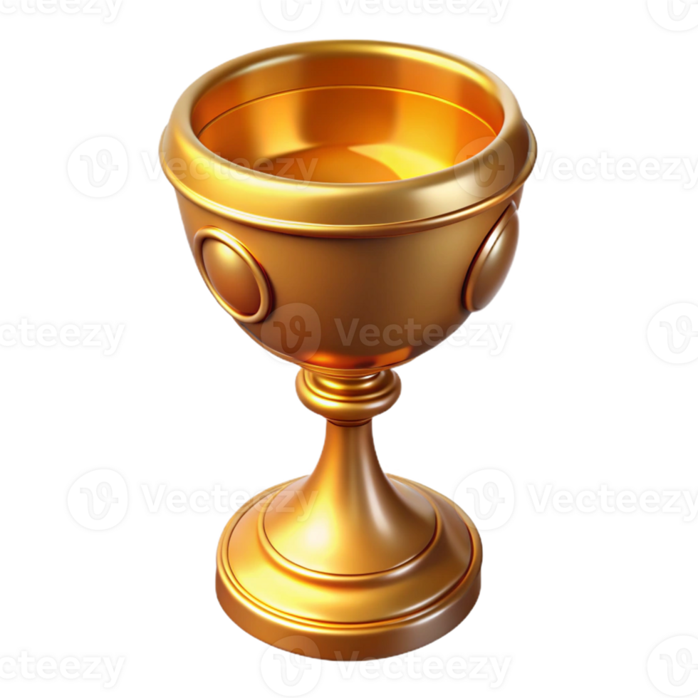 Golden Chalice with Ornate Base png